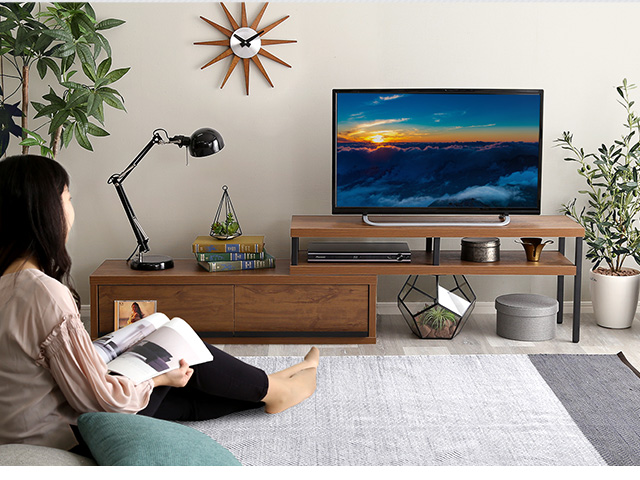 ◇ドリーム尼崎1号館◇ WHOLL 伸縮式TV台 完成品 ヴィンテージ 伸縮 テレビ台 [WHOLL] | 家具通販のグランデ本店