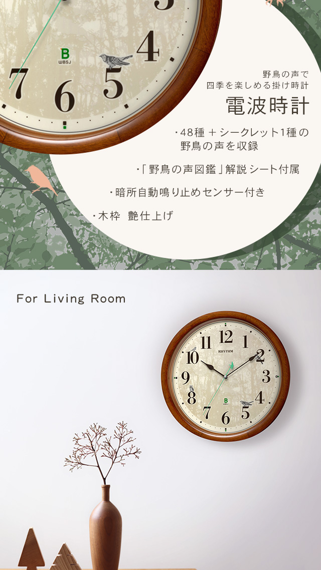 日本野鳥の会 バードショップオンライン Wild Bird 時計 掛け時計