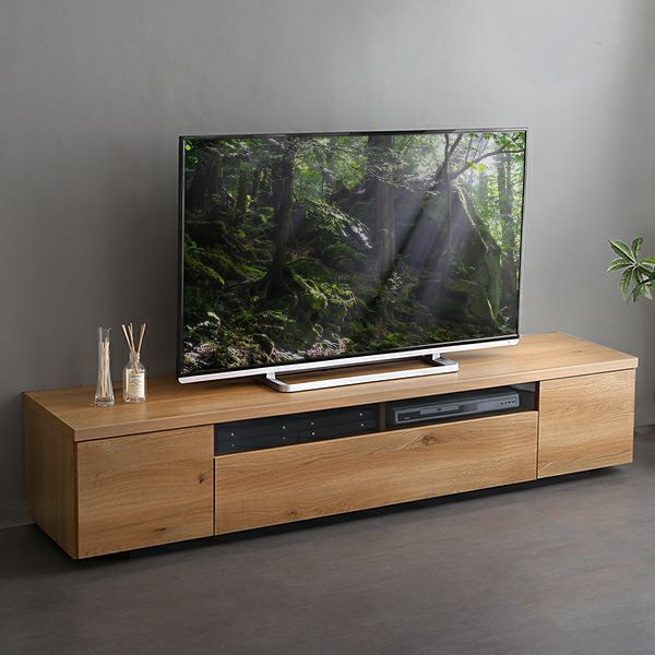 ロールスライドシャッター テレビ台 W1560/オーク材】テレビ台 格子扉 引き戸 スライド扉のテレビ
