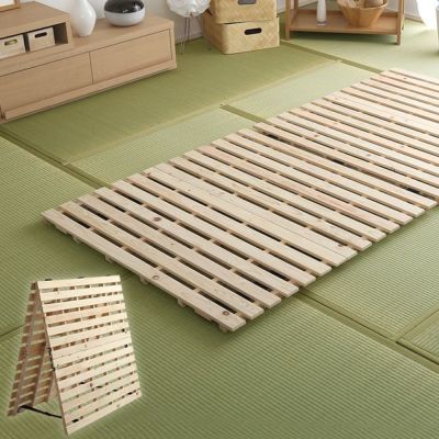 [シングル]すのこベッド二つ折り式 檜仕様airrela-エアリラ- [ARL2-S]