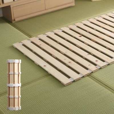 [シングル]すのこベッドロール式 檜仕様 [ARLR-S]