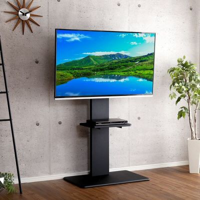 壁寄せテレビスタンド ハイタイプ スイング式 専用棚 SET[SWAT-H-TWAT]