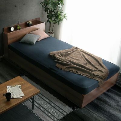 [ダブル] 棚・収納付きヴィンテージチェストベッド BROOK [BRSTL-D]