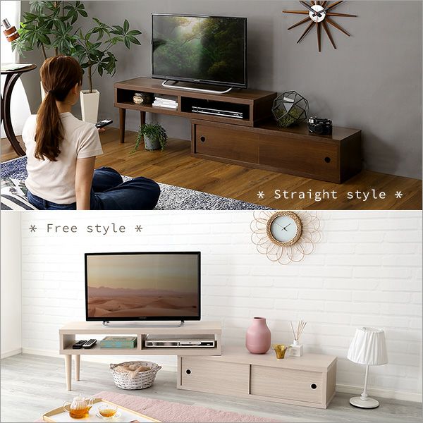 伸縮式テレビ台 引き戸タイプ[SD-120EX] | 家具通販のグランデ本店