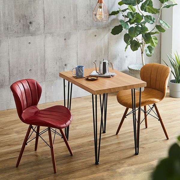 レザー調ダイニングチェア2脚 75㎝幅テーブル 3点セット Layne×Umbure