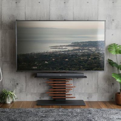 最大100インチ対応 デザインテレビスタンド 専用サウンドバー棚板 SET[DHWAT-HBWAT]