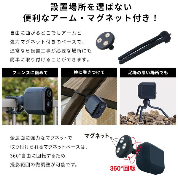 充電式センサーカメラ セット[SH-17-ML19] 充電式センサーカメラセット (見守り 防犯カメラ) : 水彩ねっと
