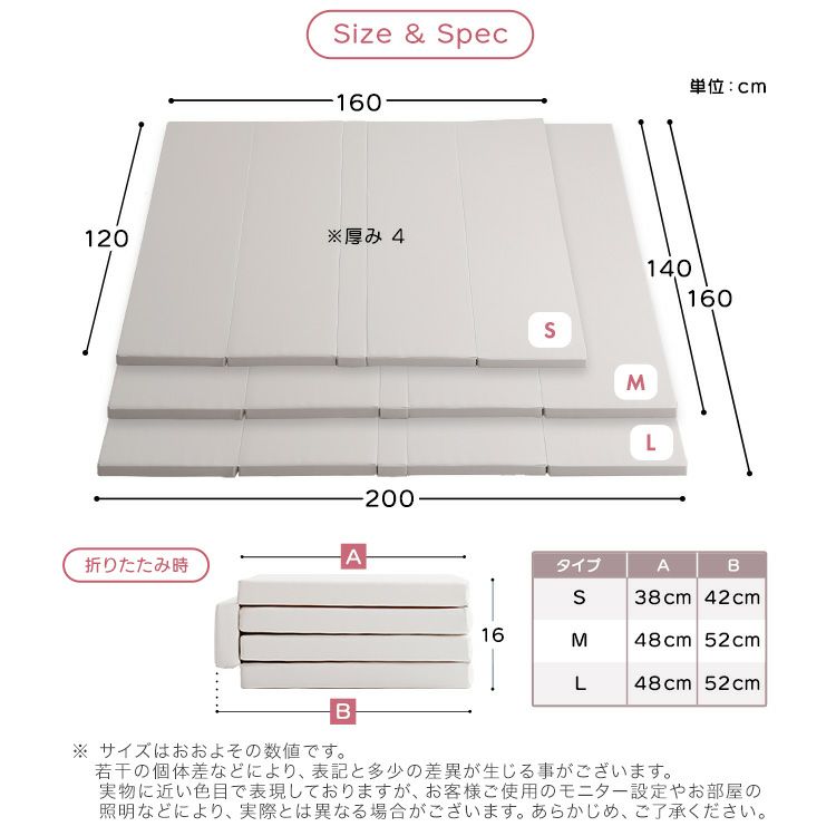 折りたたみ式キッズプレイマット Sサイズ（120×160cm）[KPM-1216S