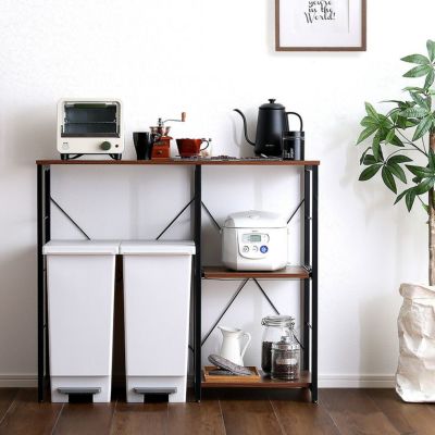 ヴィンテージ　キッチンカウンター　収納　100cm幅　【varid-ヴァリド-】 Amazon｜ホームテイスト ヴィンテージキッチンカウンター (100cm