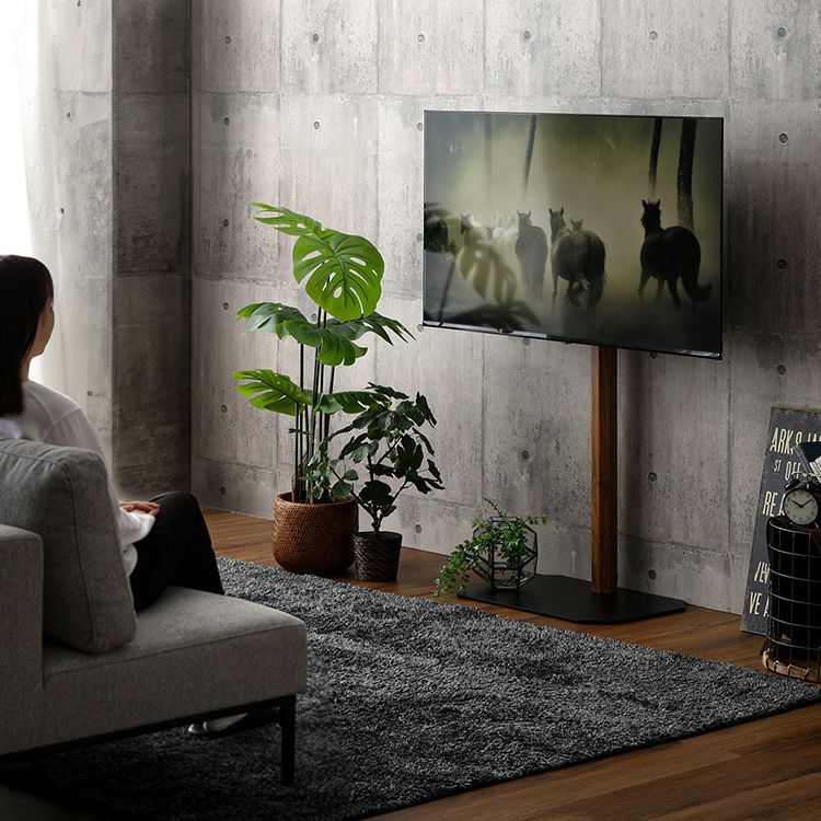 木目が美しい八角壁寄せテレビスタンド ハイタイプ [OTGT-H] | 家具