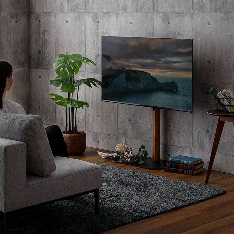 ロータイプ◆木目が美しい八角壁寄せテレビスタンド 240℃首振り32型～65型 楽天市場】テレビスタンド 八角 ロータイプ 壁寄せ コーナー 首