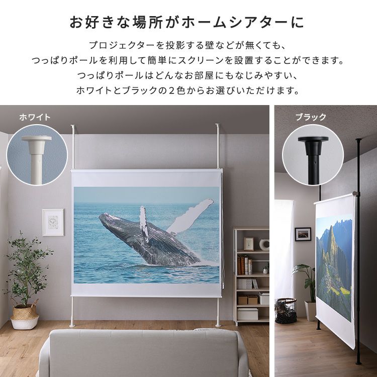 ロールスクリーン幅180×丈220cm プロジェクタースクリーン ホームシアター kaguto_szo-sh-29-ttrs-180
