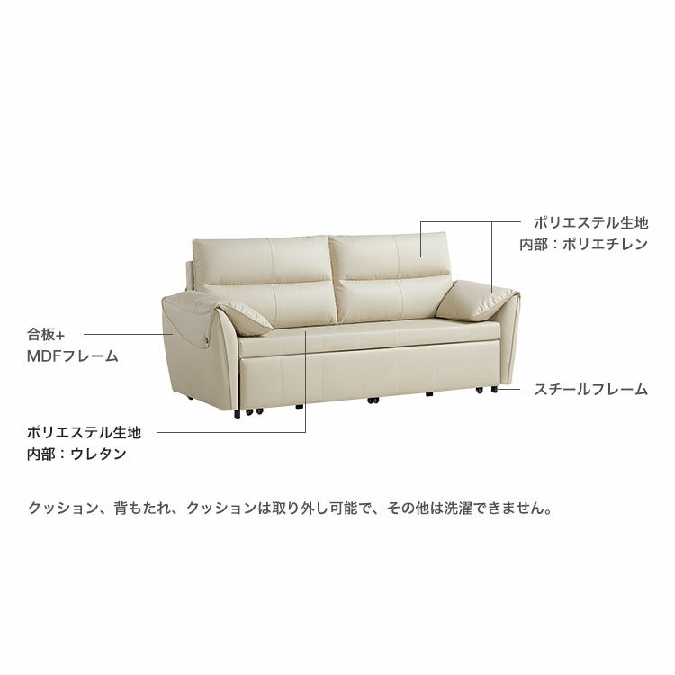 防水大4人掛けソファベッド [SH-LI-00481] | 家具通販のグランデ本店