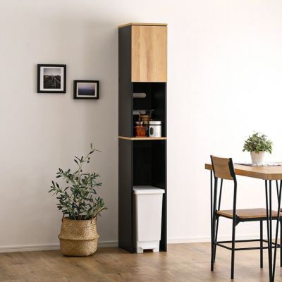 さわやかな木製ごみ箱上ラック すき間収納タイプ [FLLW-T1SS] | 家具