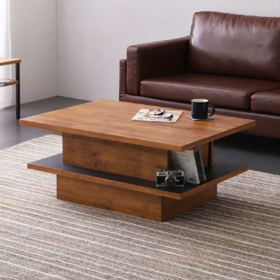 コロ助出品　アルフレッドテーブル ナチュラルな木目のセンターローテーブル。