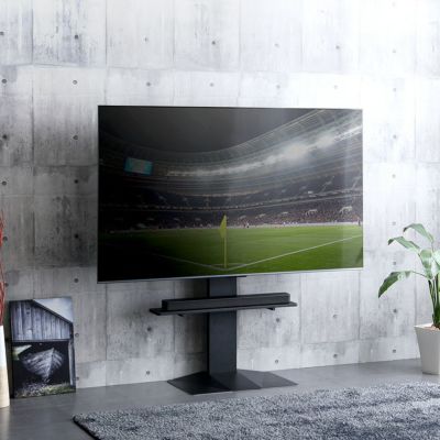 ブレマイ B賞スタンディパネル 在間 壁寄せ五面体テレビスタンド 【Criste-クリスト-】 専用サウンドバー棚
